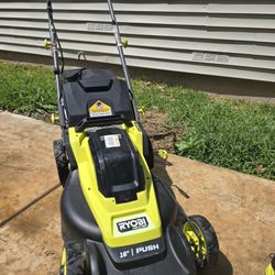 RYOBI
ONE+ HP 18V Brushless 16 in. Cordless Walk Behind Push Mower w/ UV Resistant Cover, (1) 4.0 Ah Batteries & (1) Charger