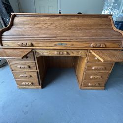 Vintage Fargo Roll Top Secretary Desk
