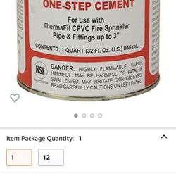 Fire Sprinkler One Step Cement