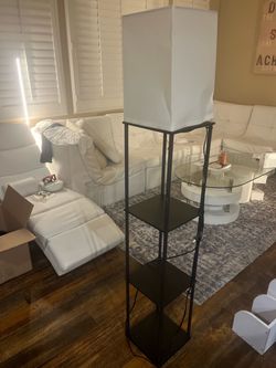 Floor Lamp with Shelves