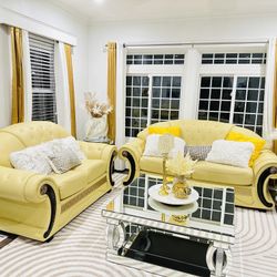 Living Room Set ( Sofa, Love Seat, And Chair) Pillows And Tables Not Include