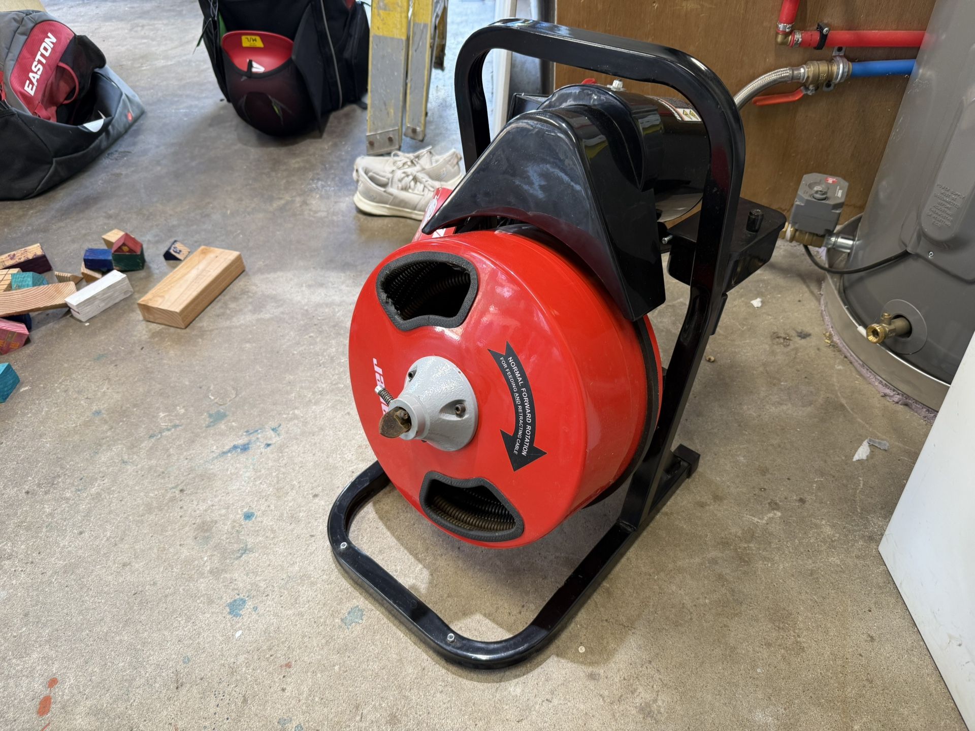BAUER 1/2 in. x 50 ft. Manual-Feed Drain Cleaning Drum Machine