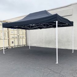 $145 (New) Heavy duty 10x15 ft outdoor ez pop up canopy party tent instant shade w/ carry bag (black, red)