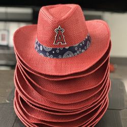 LOS ANGELES ANGELS RED COWBOYS HAT