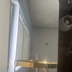 Gold Mirror With Shelf 