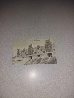 VINTAGE FRONT VIEW OF THE GREAT MAYA TEMPLE A CENTURY OF PROGRESS CHICAGO 1933 WORLD'S FAIR UNUSED POSTCARD