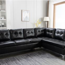 Black Sectional Sofa Set