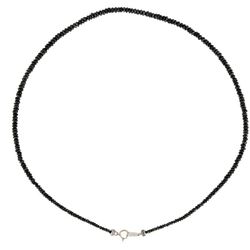 New 18k black diamond bead necklace (16")