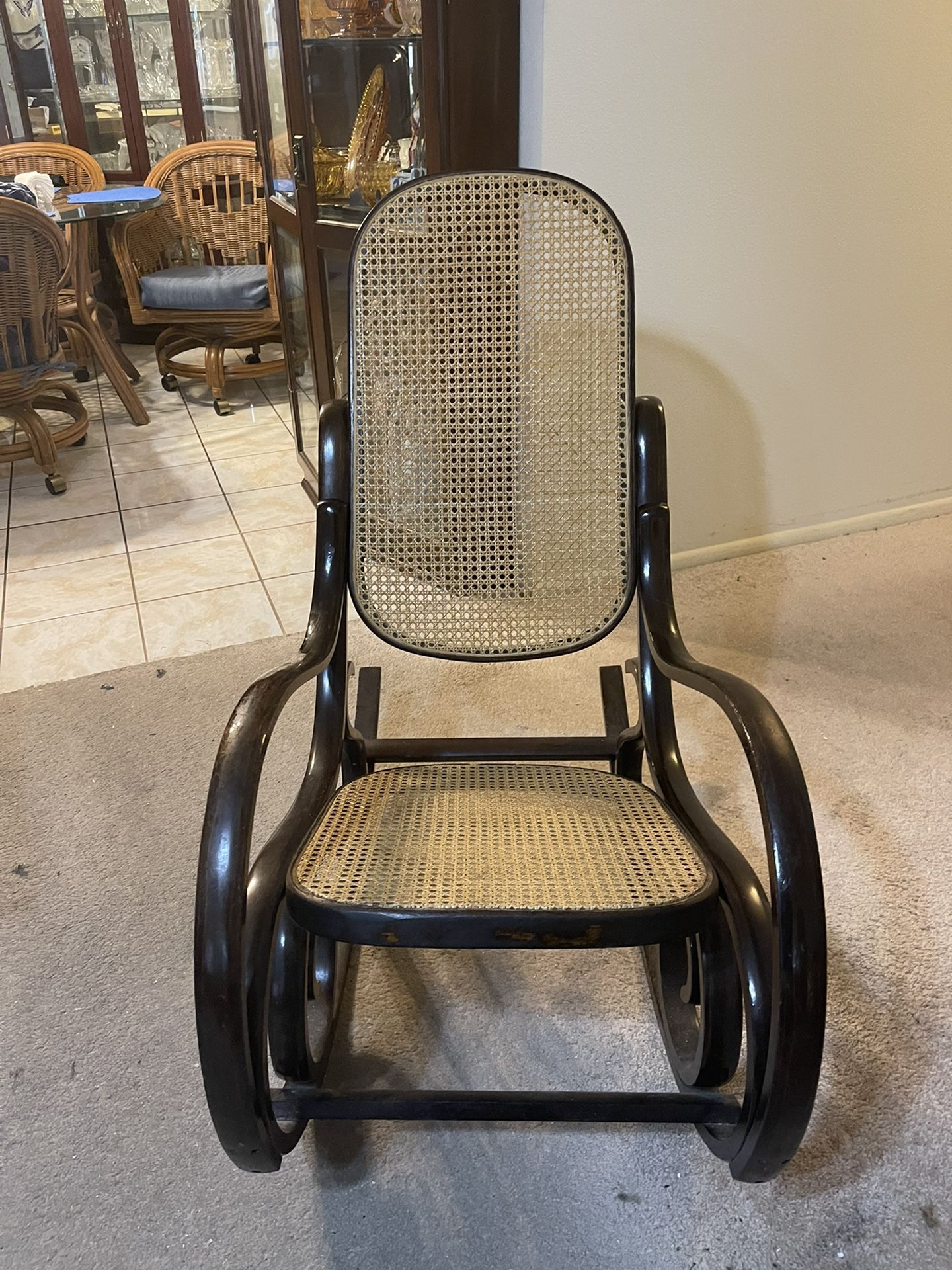 Wicker Adult Sized Rocking Chair