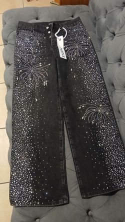 Mens purple brand jeans