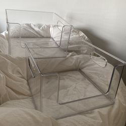 Acrylic storage bins - set of 2