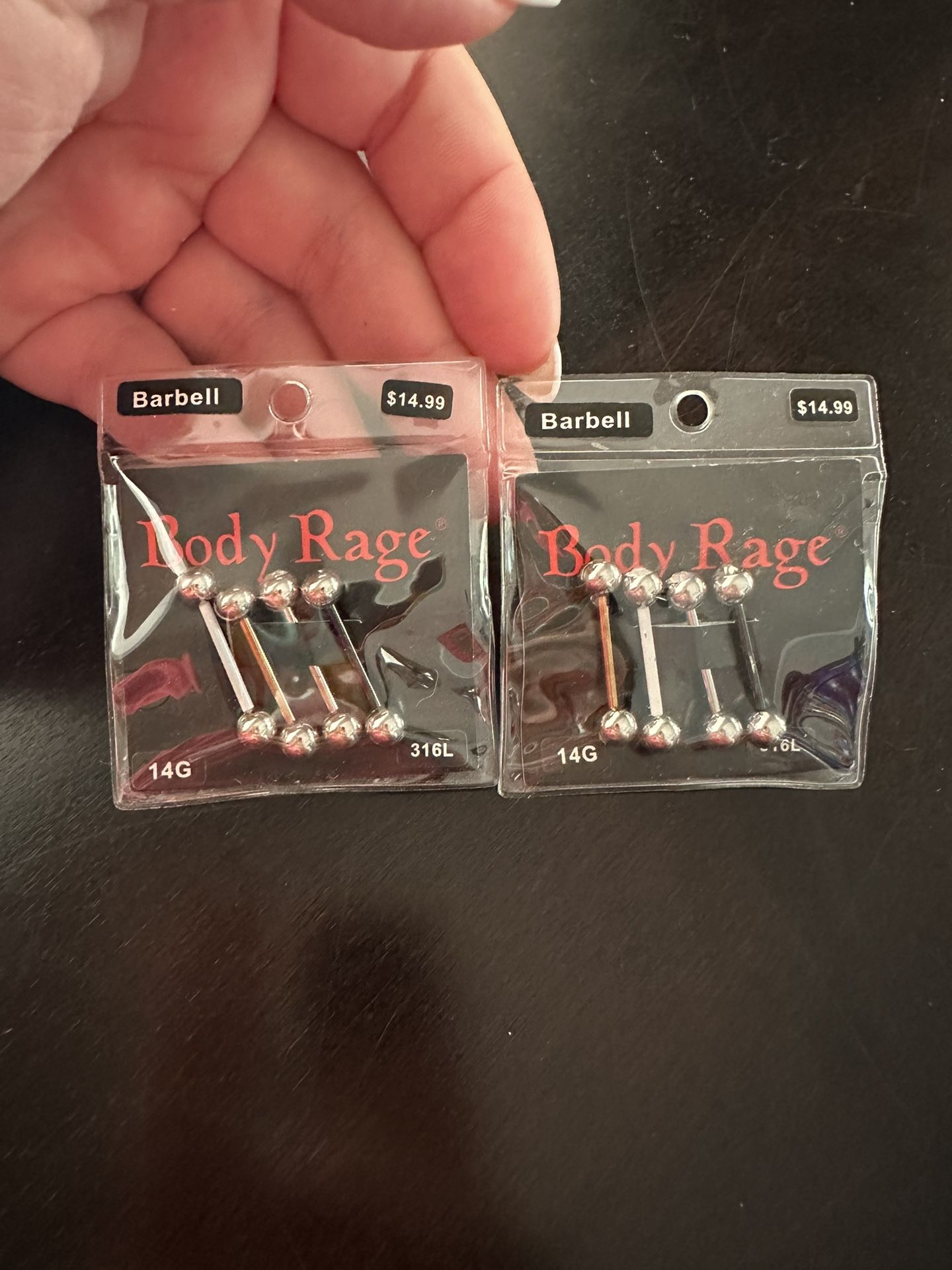 14G Barbell Earrings NWT