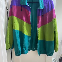 Vintage Teddy Sport Multi Color Track Jacket! 