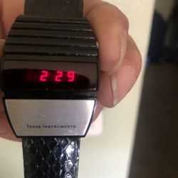 Vintage From The 70s Texas Instrument Led Watch Works Perfect 