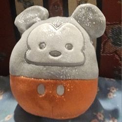 DISNEY SQUISHMALLOW MICKEY MOUSE 100 ANIVERSARY SOFT PLUSH TOY APROX  6"INCHES  PRE-OWNED 