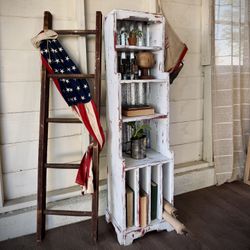 Farm Cabinet Bookcase With Tin Backing 
