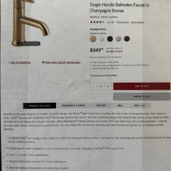 Delta Bathroom Faucet-champagne Bronze