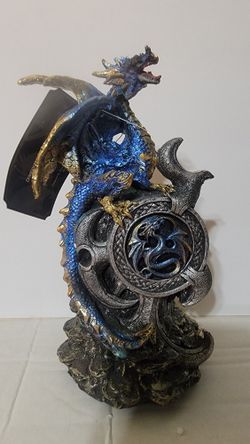 Blue Dragon With Light up Medallion