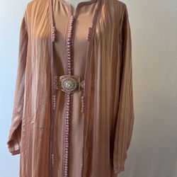 Moroccan Kaftan 2pcs With Belt 