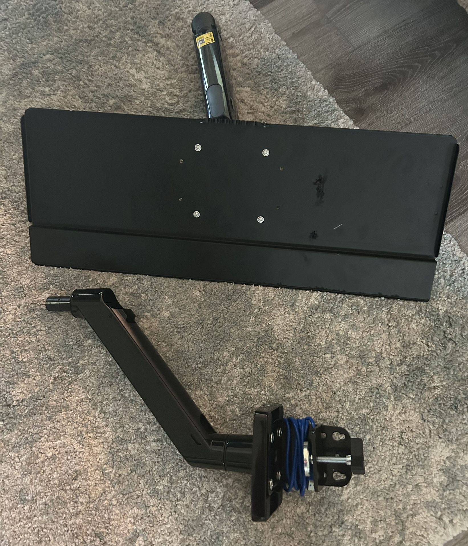 Heavy Duty Monitor Arm + Keyboard Tray Holder