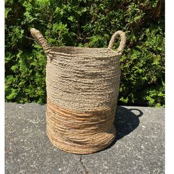 Woven Basket With Handles