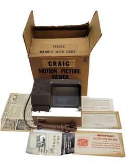 Vintage 1950s Kalart Craig Projecto-Editor KE-8 Head With Documents in Original Packaging