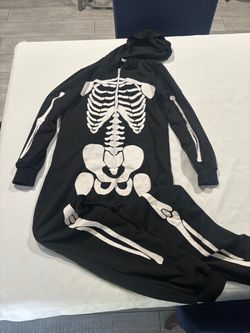 Skeleton One-Piece Halloween Costume Jumpsuit