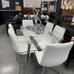 7PC Dining Table and Chairs
