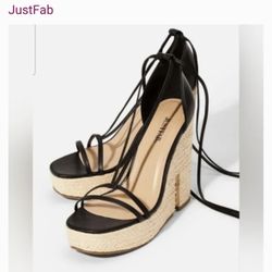 JUSTFAB Stirring Secrets Lace-Up Wedge