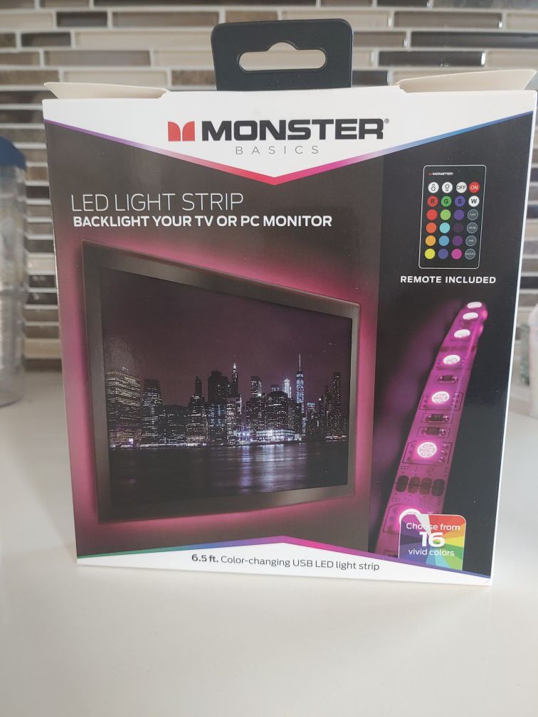 Led Light Strip Multi Colored 6.5ft remote controlled