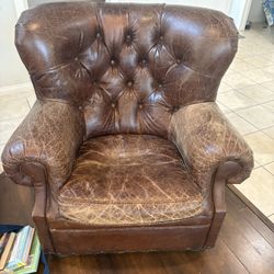 Restoration Hardware Churchill Leather Chair