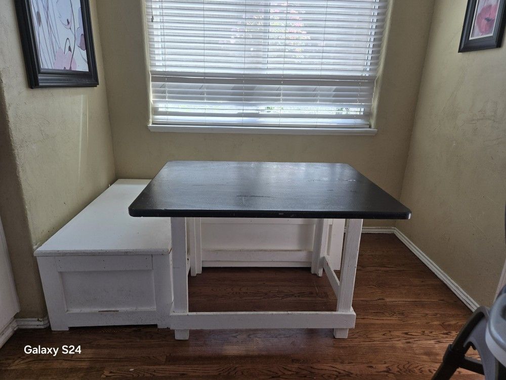 Kitchen Table With Storage Bench