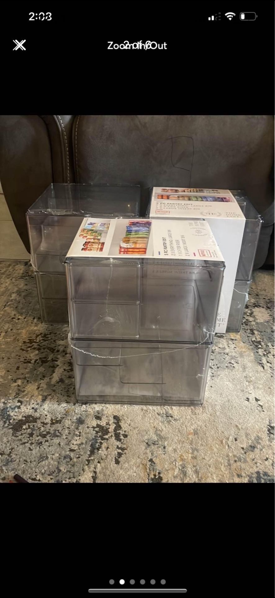 Home Edit  (5 Piece) Pantry Edit, Plastic Modular Storage System Lot of 3 Sets