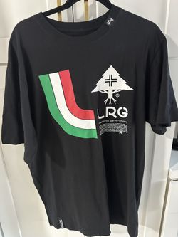 Rare Lifted Research Group (LRG)  XL Red, White & Green Logo Print Shirt