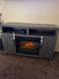 TV stand with chimney