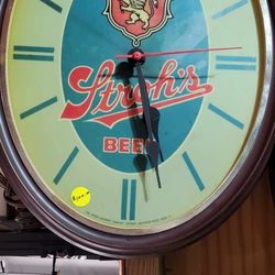 Antique Strohs Beer Bar Clock