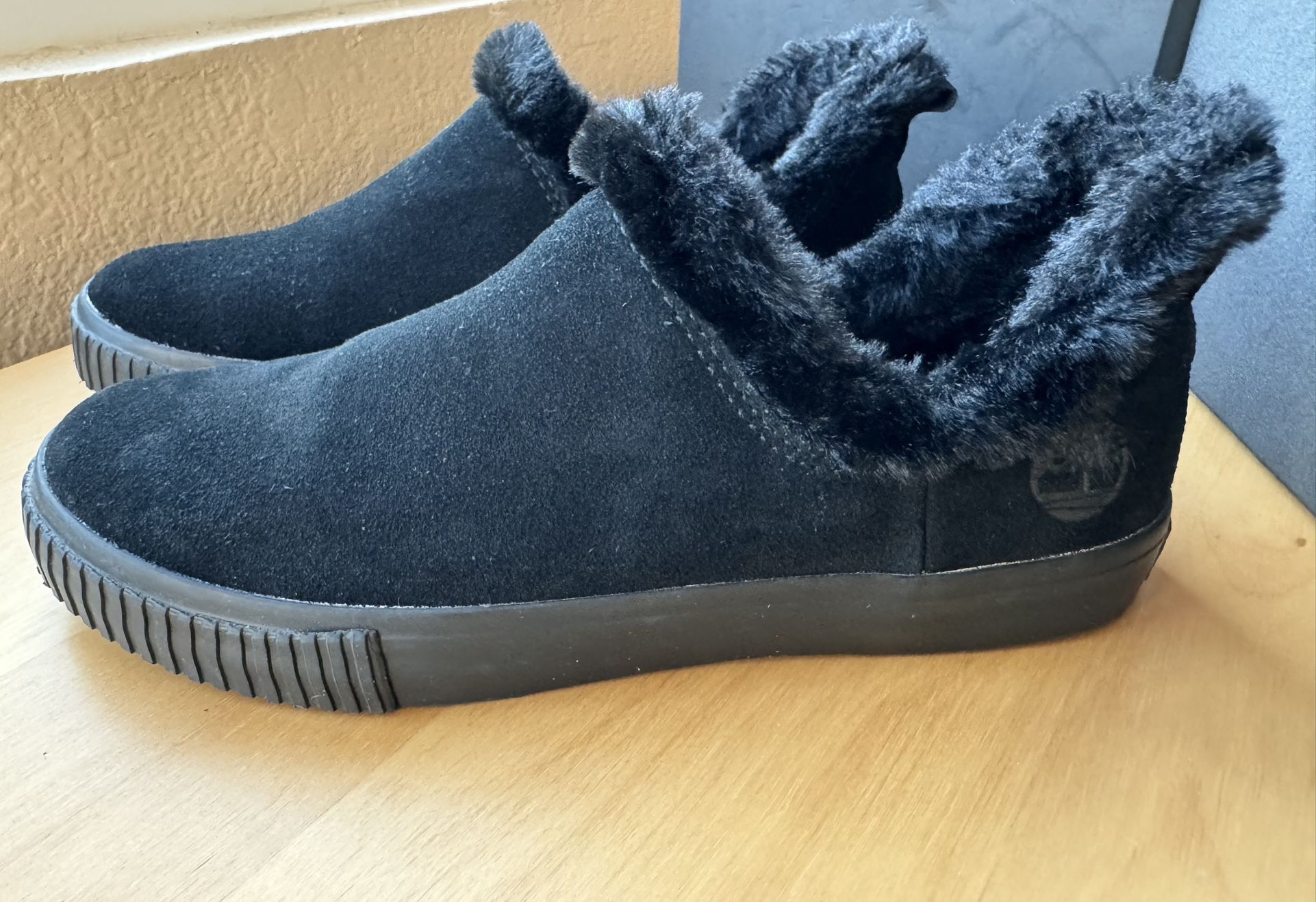 NEW Timberland Black Suede Skyla Bay 2.0 Warm Lined Sneaker Shoe Women's 8