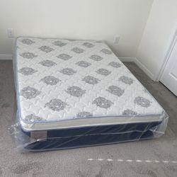 Queen Size Mattress 14 Inches Thick With Pillow Top Excellent Comfort Also Available: Twin, Full And King New From Factory Delivery Available