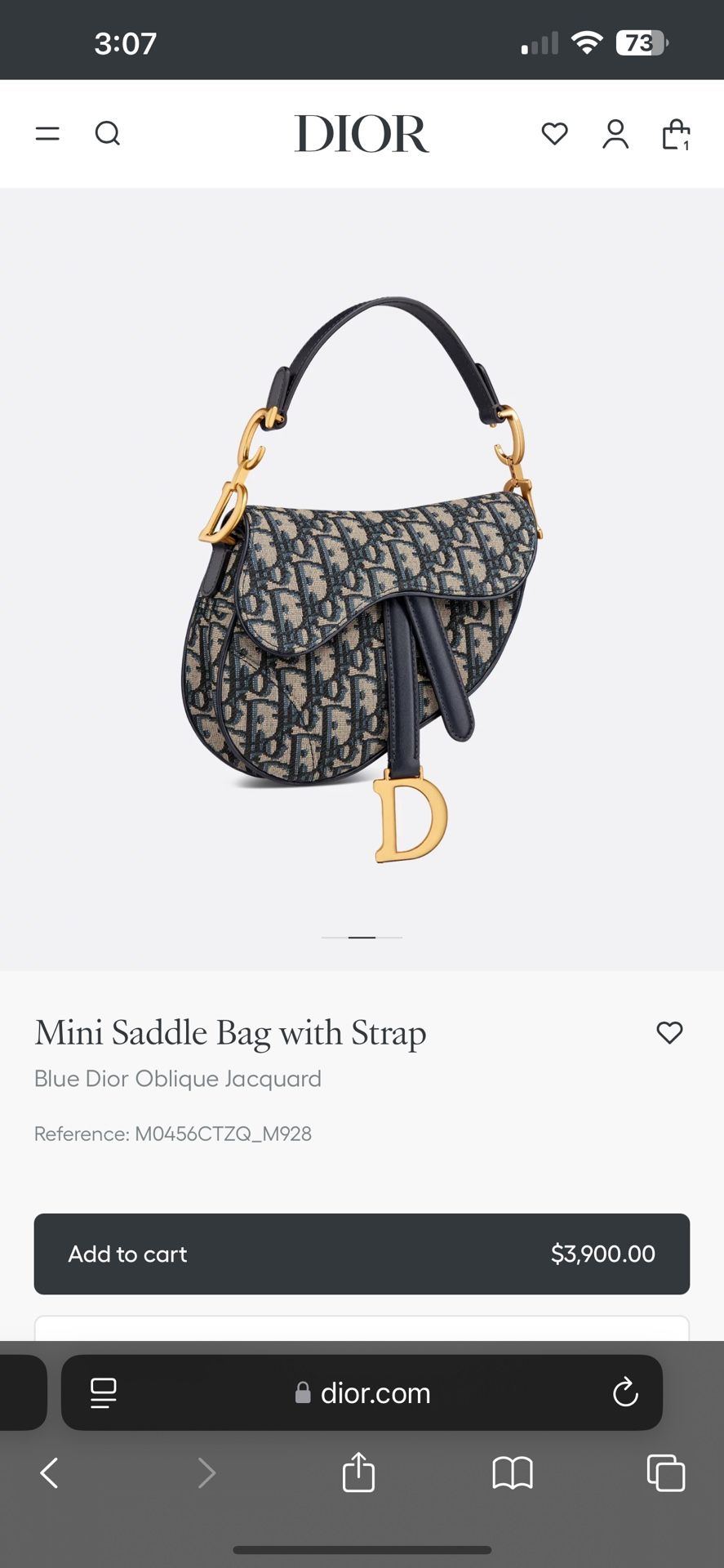 Mini Dior Saddle Bag