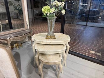 French style nesting table I have 2 set one of them round and the other one square price for each set 