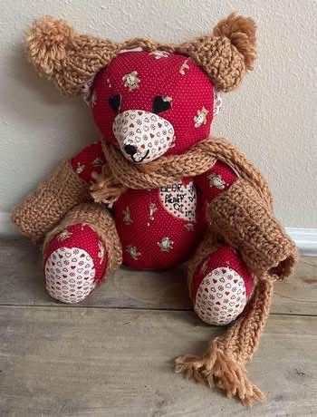 Bear of My Heart Plush Toy w Knitted Accessories just $5 