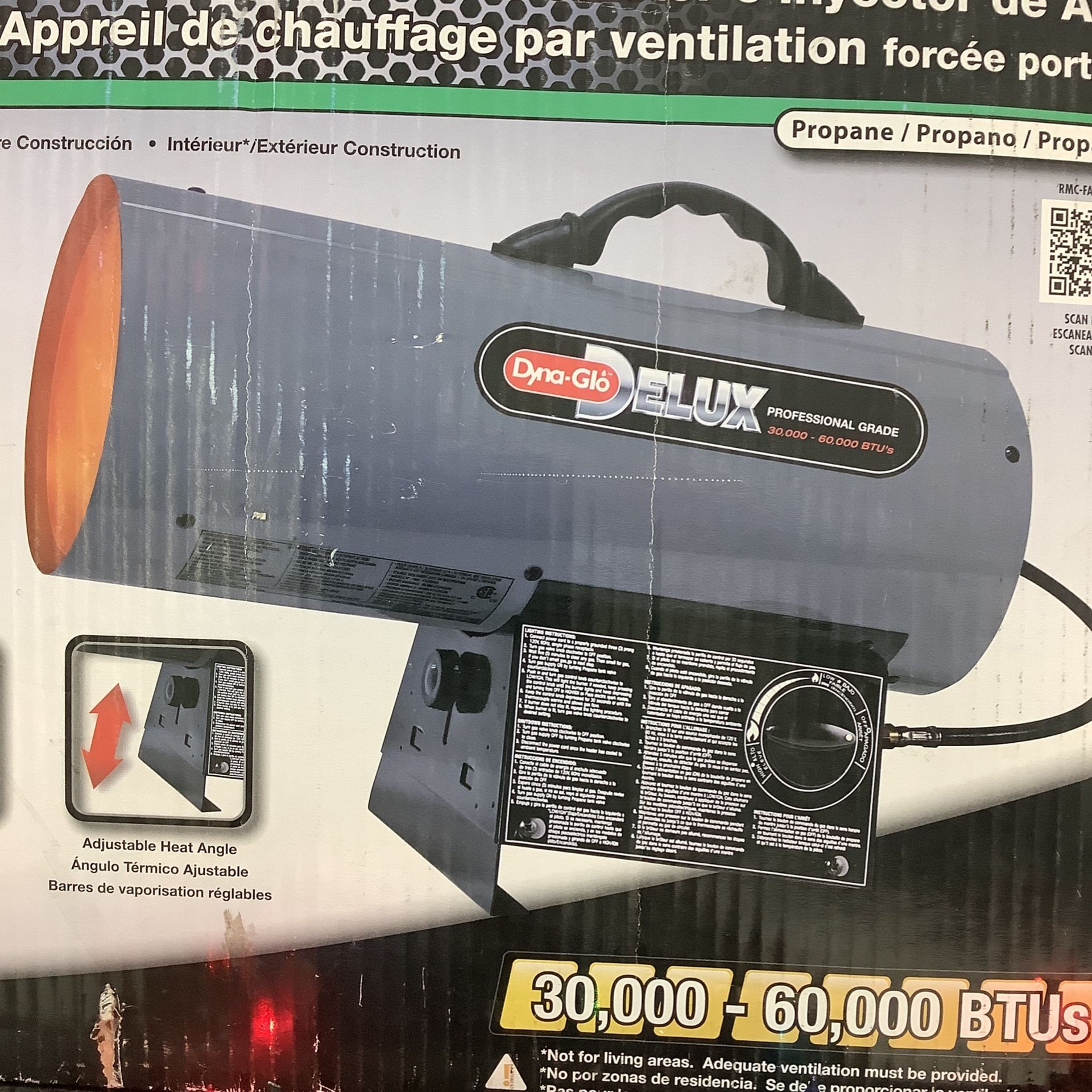 DYNA GLOW DELUX FORCED AIR HEATER 