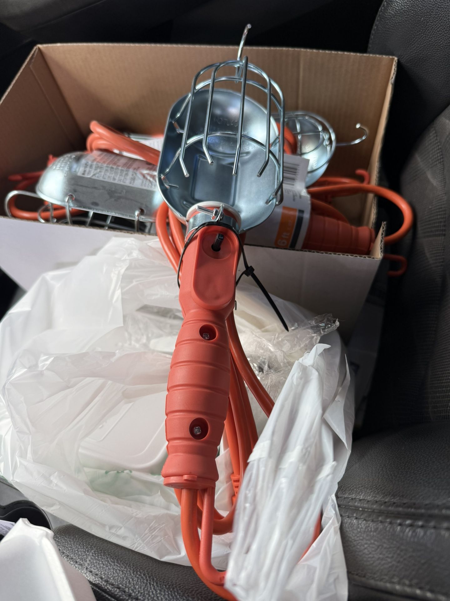 75-Watt Metal Shield Incandescent Trouble Work Light with 6 ft. Cord