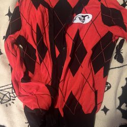 Harley Quinn Argyle Style Cardigan 