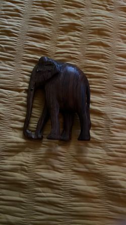 Vintage Wood Elephant 
