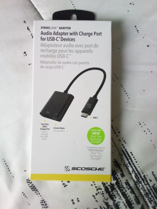 Audio Adapter With Charge Port For USB -C Devices