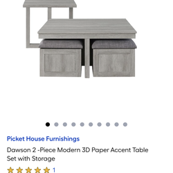 Coffee table with ottoman seats