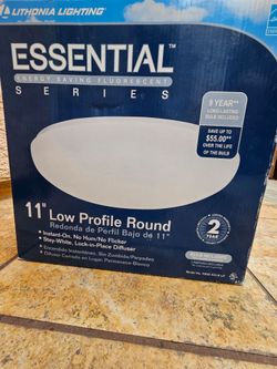 11 " Low Profile Round Flush Mount Light  Fixture