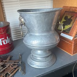 antique pewter champaign bucket 