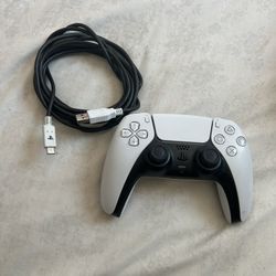 PS5 Controller (DualSense) + 10ft Cable